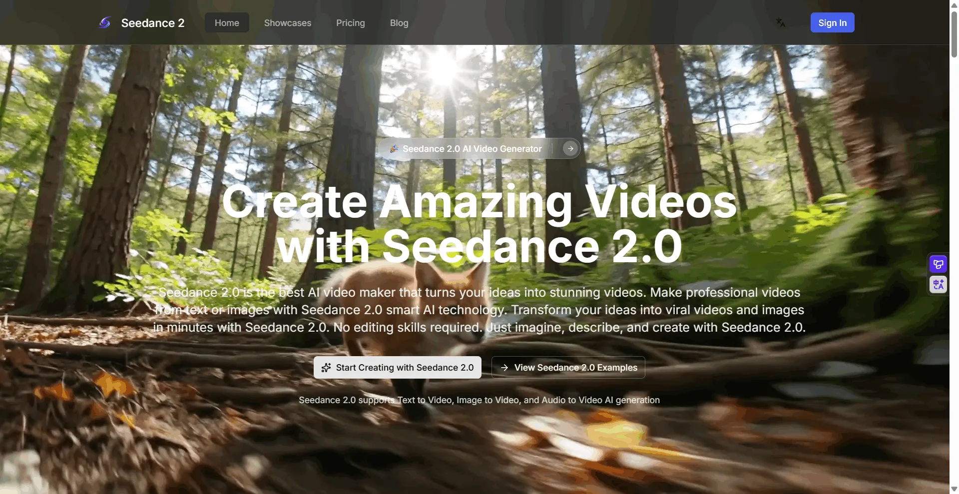 Seedance 2.0 AI Video Generator screenshot