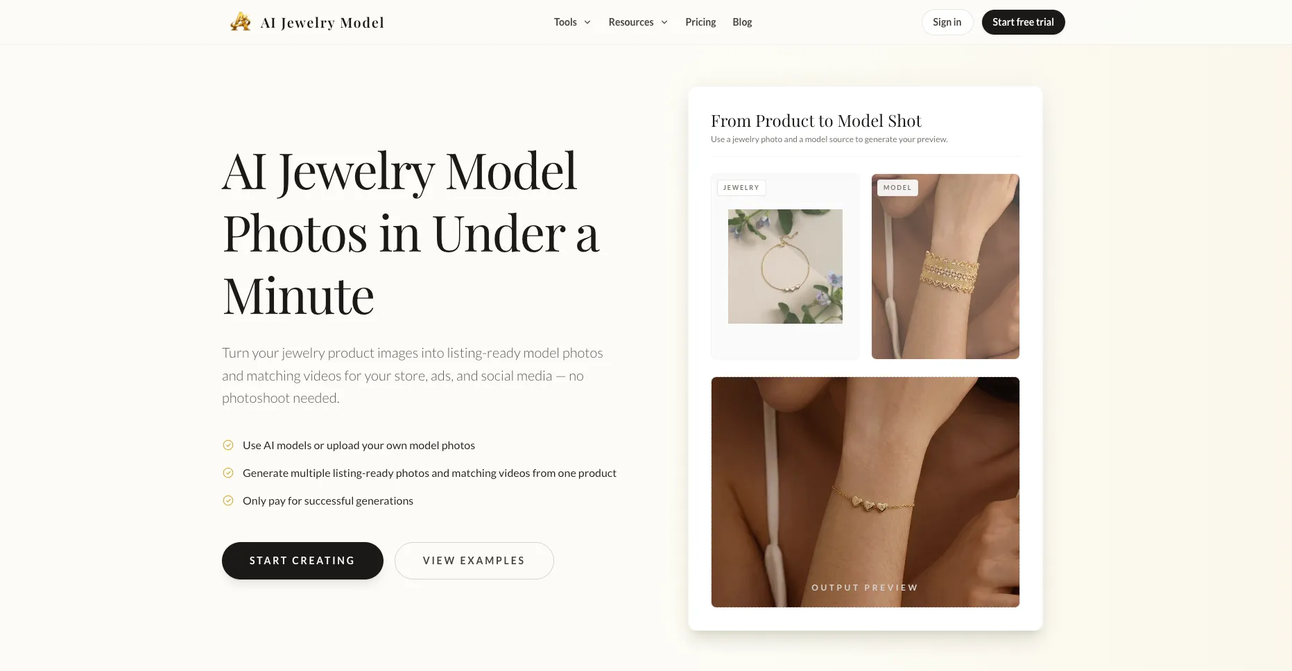 AI Jewelry Model screenshot