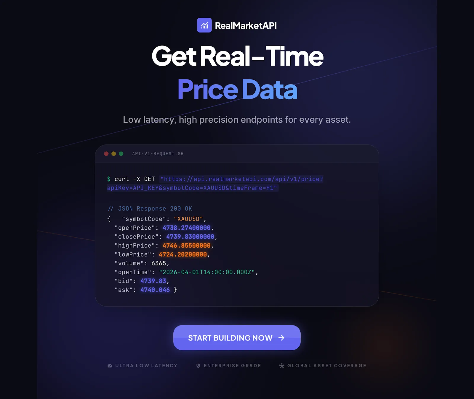 RealMarketAPI screenshot